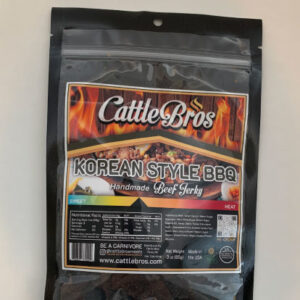 Cattle Bros Korean Style BBQ Beef Jerky Bag