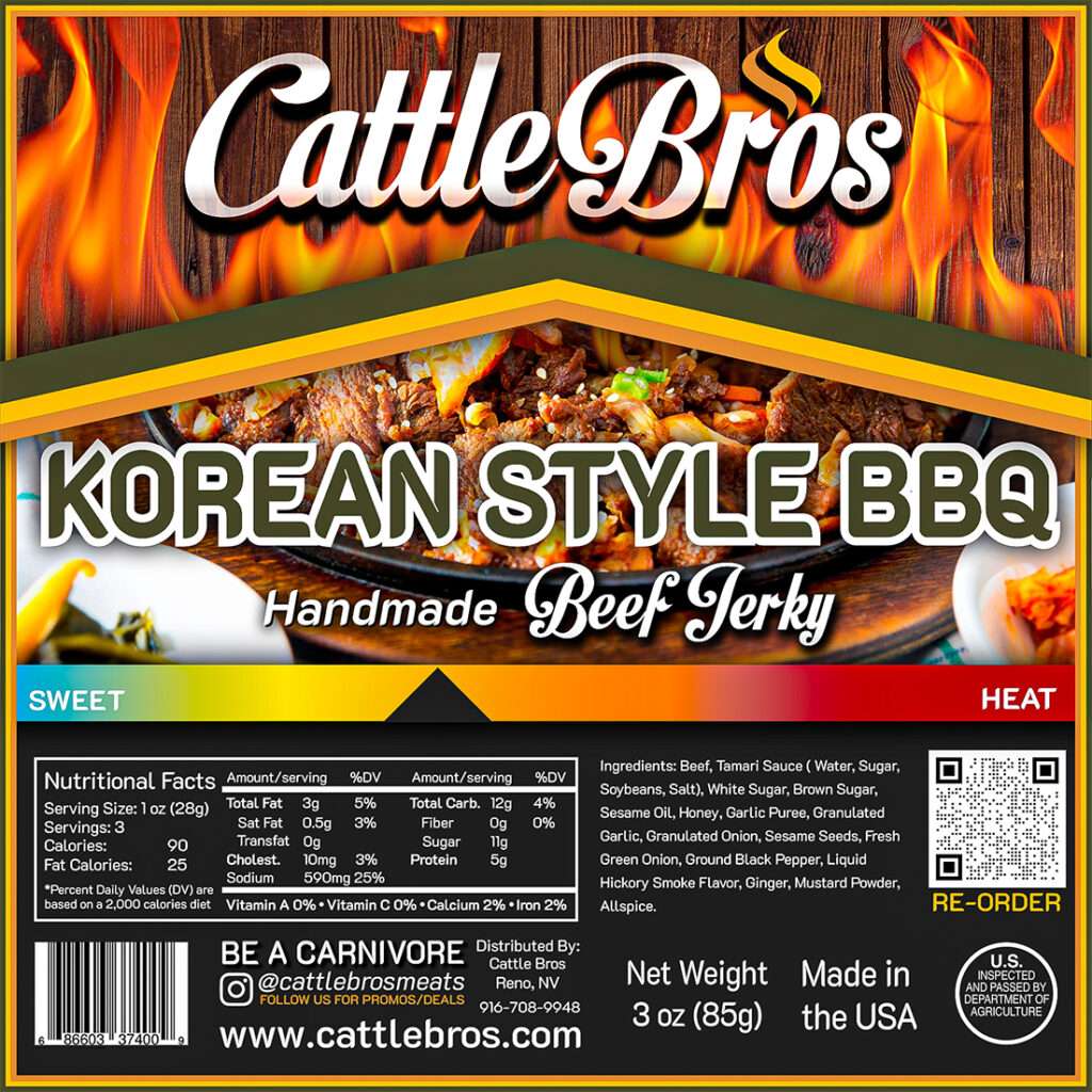 Cattle Bros Korean Style BBQ Beef Jerky