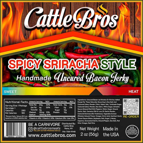 Spicy Sriracha Style Jerky | Cattle Bros